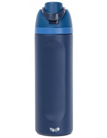 YOLO ΜΕΤΑΛΛΙΚΟ ΘΕΡΜΟΣ 2 ΣΕ 1 BLUE NAVY 700ml