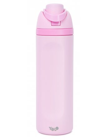 YOLO ΜΕΤΑΛΛΙΚΟ ΘΕΡΜΟΣ 2 ΣΕ 1 PINK 700ml