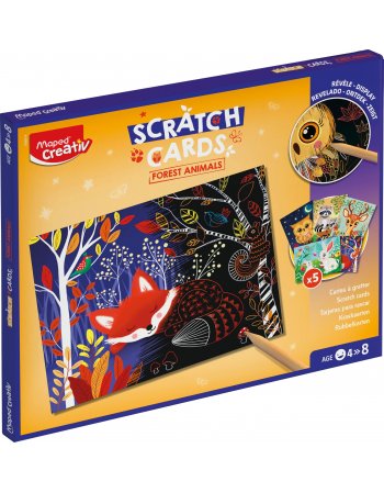 MAPED CREATIVE SCRATCH CARDS FOREST ANIMALS 906914