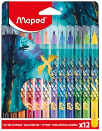 MAPED ΜΑΡΚΑΔΟΡΟΙ ΛΕΠΤΗΣ ΓΡΑΦΗΣ DRAGON 12ΤΕΜ.