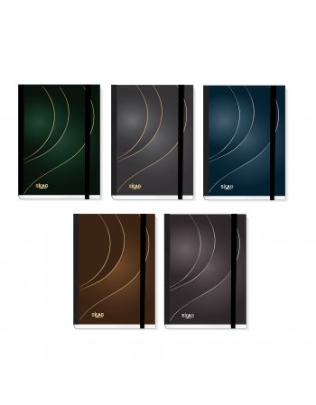 SKAG ΗΜΕΡΟΛΟΓΙΟ Flex book Με Λάστιχο Gold & Silver 14X21...