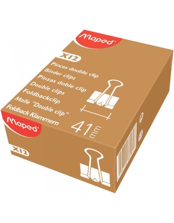 MAPED ΠΙΑΣΤΡΕΣ ΜΕ ΔΙΠΛΟ ΚΛΙΠ 41mm ΜΑΥΡΕΣ 12ΤΕΜ. 036161