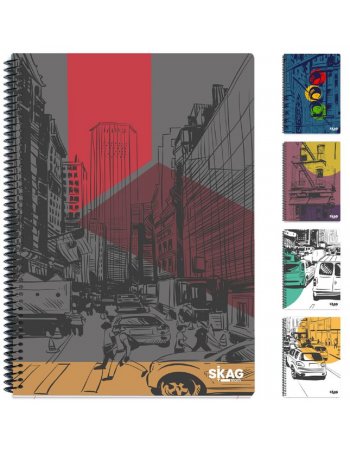 ΣΠΙΡΑΛ ΤΕΤΡΑΔΙΟ SKAG  CITY LIFE Α4 2 ΘΕΜΑΤΑ
