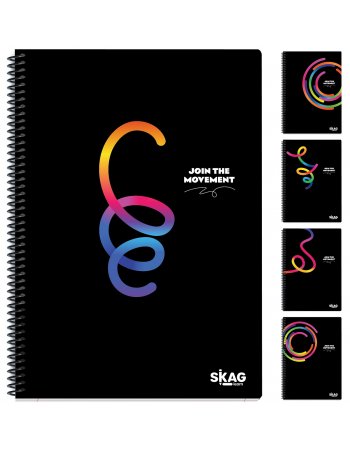 SKAG ΘΕΜΑΤΙΚΑ ΤΕΤΡΑΔΙA BLACK & COLOR A4 2 ΘΕΜATA