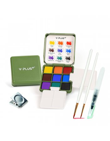 Y-PLUS ΝΕΡΟΧΡΩΜΑΤΑ 9 ΧΡΩΜΑΤΑ POCKET WATERCOLOR SET