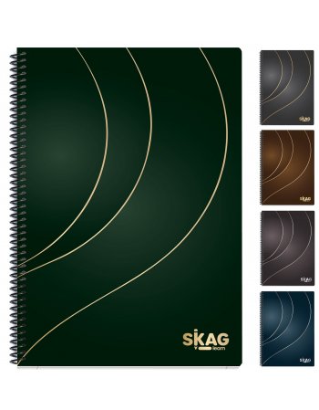ΤΕΤΡΑΔΙΟ ΣΠΙΡΑΛ SKAG GOLD &  SILVER A4 3 ΘΕΜΑΤΑ  Ν. 9353