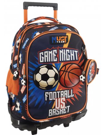 ΣΧΟΛΙΚΗ ΤΣΑΝΤΑ ΔΗΜΟΤΙΚΟΥ MUST FOOTBALL VS BASKETBALL 3 ΘΗΚΕΣ