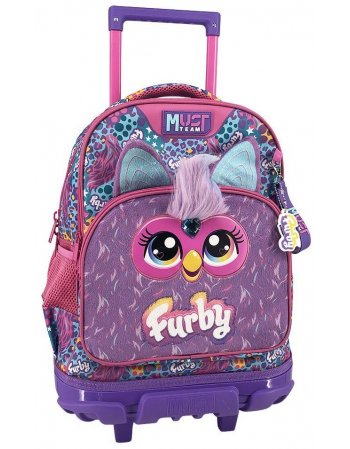 ΣΧΟΛΙΚΗ ΤΣΑΝΤΑ ΤΡΟΛΕΪ ΔΗΜΟΤΙΚΟΥ FURBY MUST TEAM 3 ΘΗΚΕΣ
