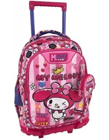 ΣΧΟΛΙΚΗ ΤΣΑΝΤΑ ΤΡΟΛΕΪ ΔΗΜΟΤΙΚΟΥ MUST TEAM MY MELODY PINK...