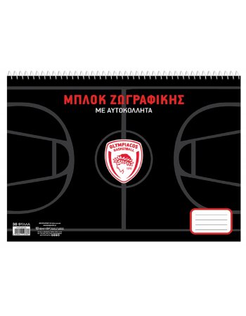 ΜΠΛΟΚ ΖΩΓΡΑΦΙΚΗΣ ΜΕ ΑΥΤΟΚΟΛΛΗΤΑ - ΟΛΥΜΠΙΑΚΟΣ ΜΠΑΣΚΕΤ  6