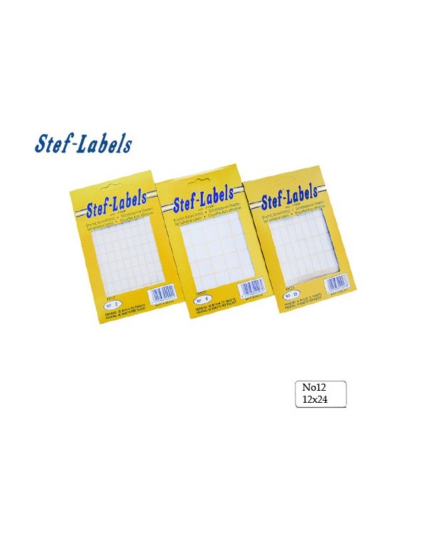 STEF ΕΤΙΚΕΤΤΕΣ ΛΕΥΚΕΣ 024x012mm 44/Φ. 40