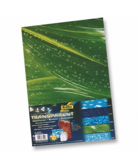 ΧΑΡΤΙΑ FOLIA ΔΙΑΦΑΝΗ 23x33 115gr ΑΣΟΡΤΙ ΣΕΤ 5τεμ.