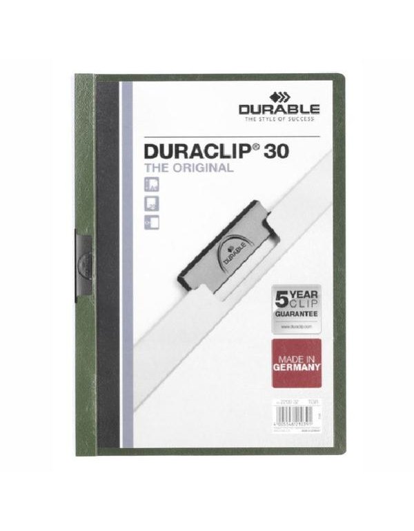 ΝΤΟΣΙΕ ΠΛΑΣΤΙΚΑ ΚΛΙΠ DURACLIP 30 (30φύλλα) ΠΡΑΣΙΝΟ