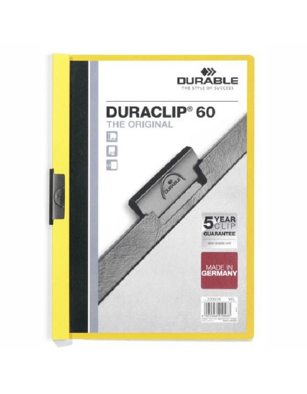 ΝΤΟΣΙΕ ΠΛΑΣΤΙΚΑ ΚΛΙΠ DURACLIP 60 (60φύλλα) ΚΙΤΡΙΝΟ