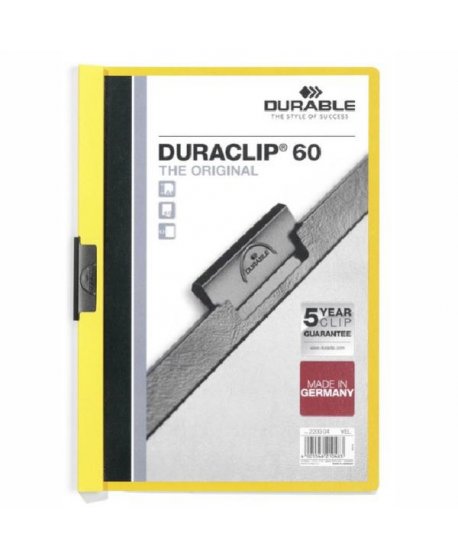 ΝΤΟΣΙΕ ΠΛΑΣΤΙΚΑ ΚΛΙΠ DURACLIP 60 (60φύλλα) ΚΙΤΡΙΝΟ