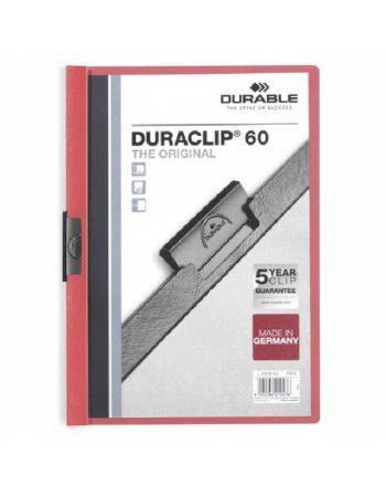 ΝΤΟΣΙΕ ΠΛΑΣΤΙΚΑ ΚΛΙΠ DURACLIP 60 (60φύλλα) ΚΟΚΚΙΝΟ