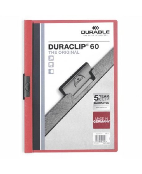 ΝΤΟΣΙΕ ΠΛΑΣΤΙΚΑ ΚΛΙΠ DURACLIP 60 (60φύλλα) ΚΟΚΚΙΝΟ