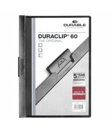 ΝΤΟΣΙΕ ΠΛΑΣΤΙΚΑ ΚΛΙΠ DURACLIP 60 (60φύλλα) ΜΑΥΡΟ