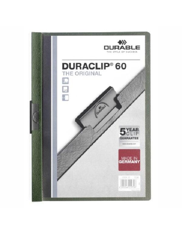 ΝΤΟΣΙΕ ΠΛΑΣΤΙΚΑ ΚΛΙΠ DURACLIP 60 (60φύλλα) ΠΡΑΣΙΝΟ