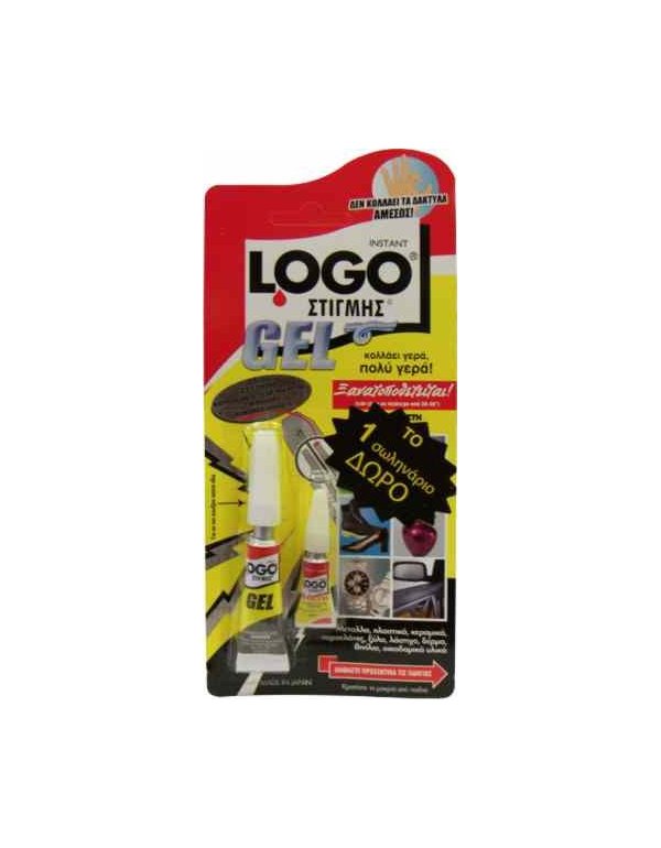 LOGO ΚΟΛΛΑ ΣΤΙΓΜΗΣ GEL 2 + 1 gr ΑΠΛΗ