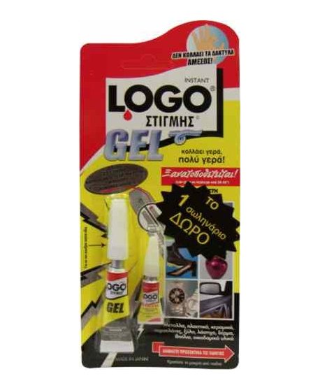 LOGO ΚΟΛΛΑ ΣΤΙΓΜΗΣ GEL 2 + 1 gr ΑΠΛΗ