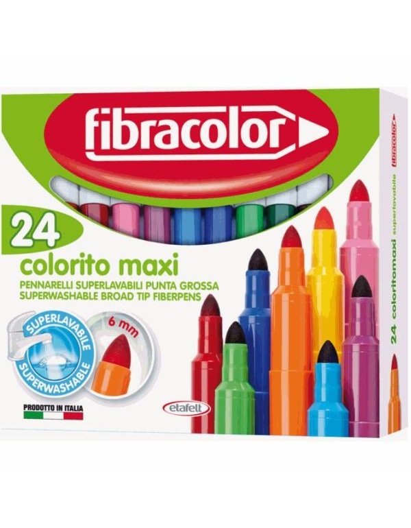 ΜΑΡΚΑΔΟΡΟΙ FIBRA COLORITO MAXI ΤΩΝ 24