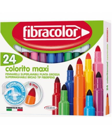ΜΑΡΚΑΔΟΡΟΙ FIBRA COLORITO MAXI ΤΩΝ 24